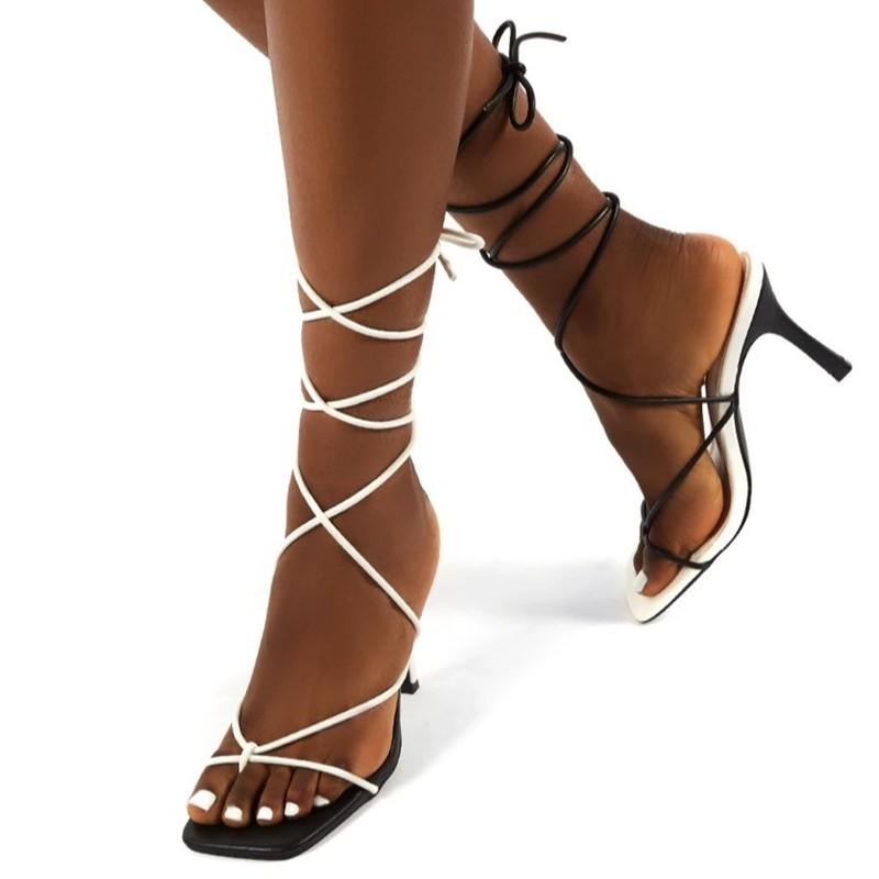 Dress Shoes MIYEDA Women Sandals Lace-up Fashion Back White Strappy Women's High Heels Non-slip Sexy Plus Size Stiletto Heel, Black-white
Dress Shoes MIYEDA Women Sandals Lace-up Fashion Back White Strappy Women's High Heels Non-slip Sexy Plus Size Stiletto Heel, Black-white