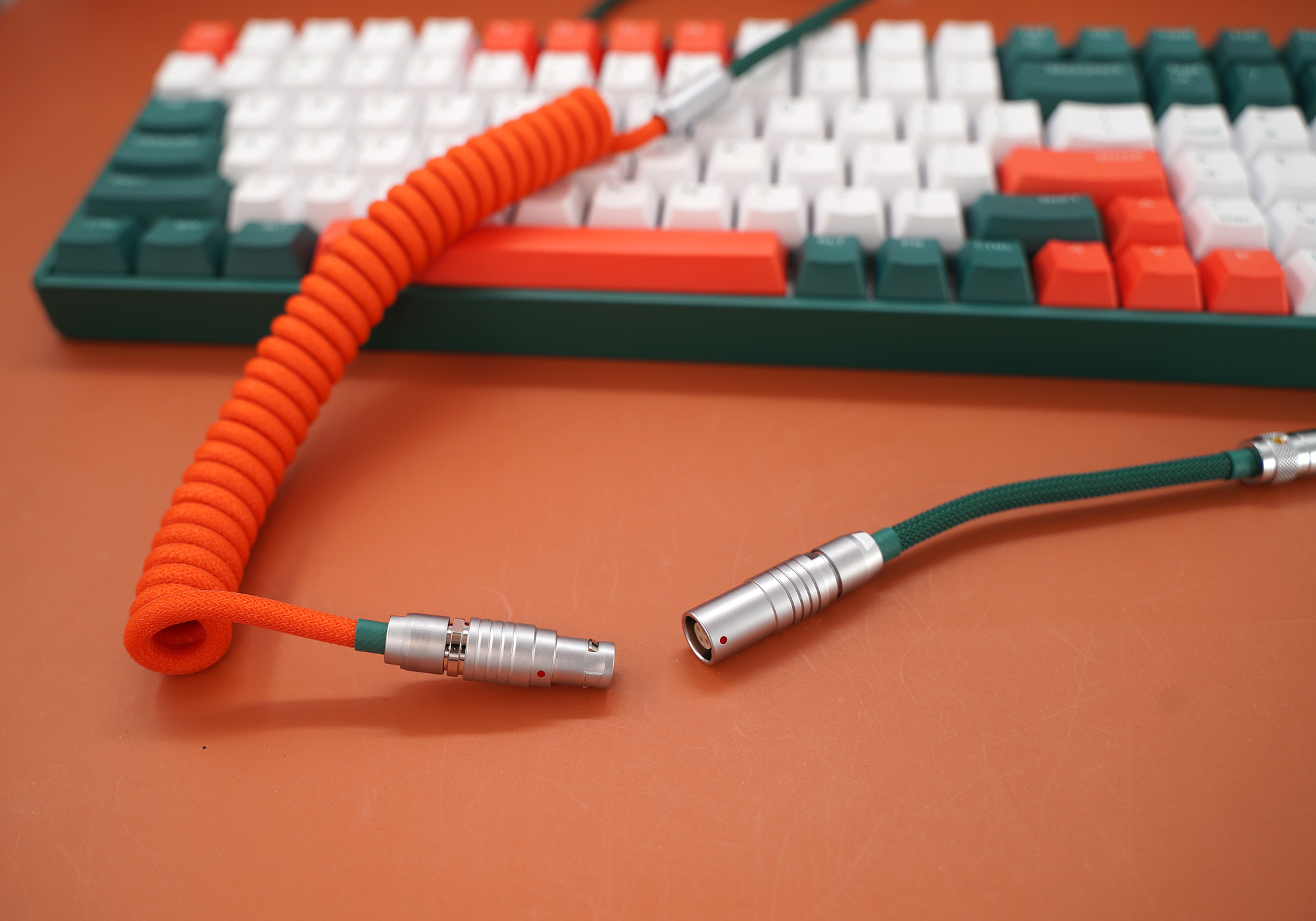 GeekCable Handmade Mechanical Keyboard Cable Theme Cable For IQUNIX F96 Jungle Secret Colorway Line