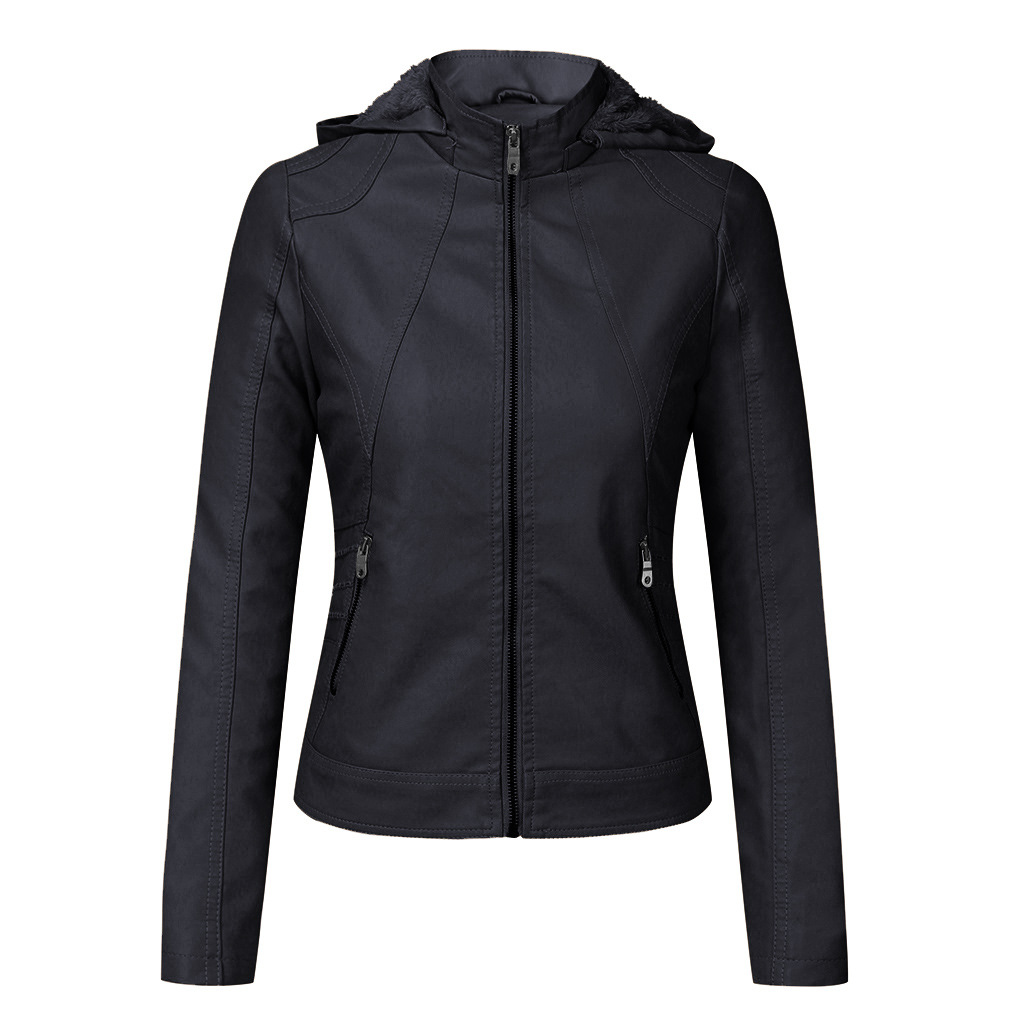Designs Autumn Winter Women Velvet Warm Jacket Coat Casual Long Sleeve Faux Leather Jackets Lady Motorcycle PU Leather Jacket xl, Black
Designs Autumn Winter Women Velvet Warm Jacket Coat Casual Long Sleeve Faux Leather Jackets Lady Motorcycle PU Leather Jacket xl, Black