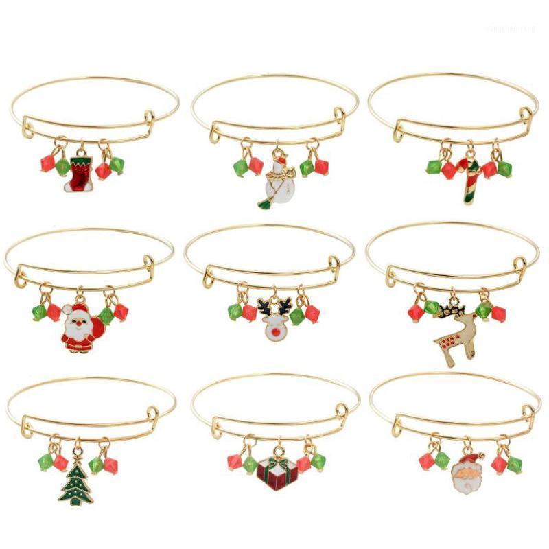 Christmas Bracelet Gold Color Tree Sock Deer Santa Claus Charm Expandable Wire Adjustable Wrap Bangle
Christmas Bracelet Gold Color Tree Sock Deer Santa Claus Charm Expandable Wire Adjustable Wrap Bangle