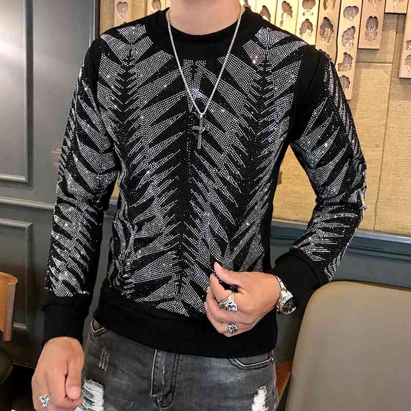 Camiseta Masculina Casual T Shirt Men Streetwear Hip Hop Punk Gothic Tshirt Stage Tees Long Sleeve Gold Silver Shining 210629, Tiger 1
Camiseta Masculina Casual T Shirt Men Streetwear Hip Hop Punk Gothic Tshirt Stage Tees Long Sleeve Gold Silver Shining 210629, Tiger 1