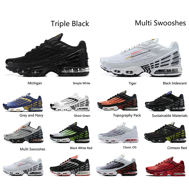 Men Women Tn Plus 3 Tuned III 3s Casual running shoes Laser Blue White Aquamarine Obsidian Ultra Purple Deep Parachute Ghost Green Triple Black Sneakers, Shoe box
Men Women Tn Plus 3 Tuned III 3s Casual running shoes Laser Blue White Aquamarine Obsidian Ultra Purple Deep Parachute Ghost Green Triple Black Sneakers, Shoe box