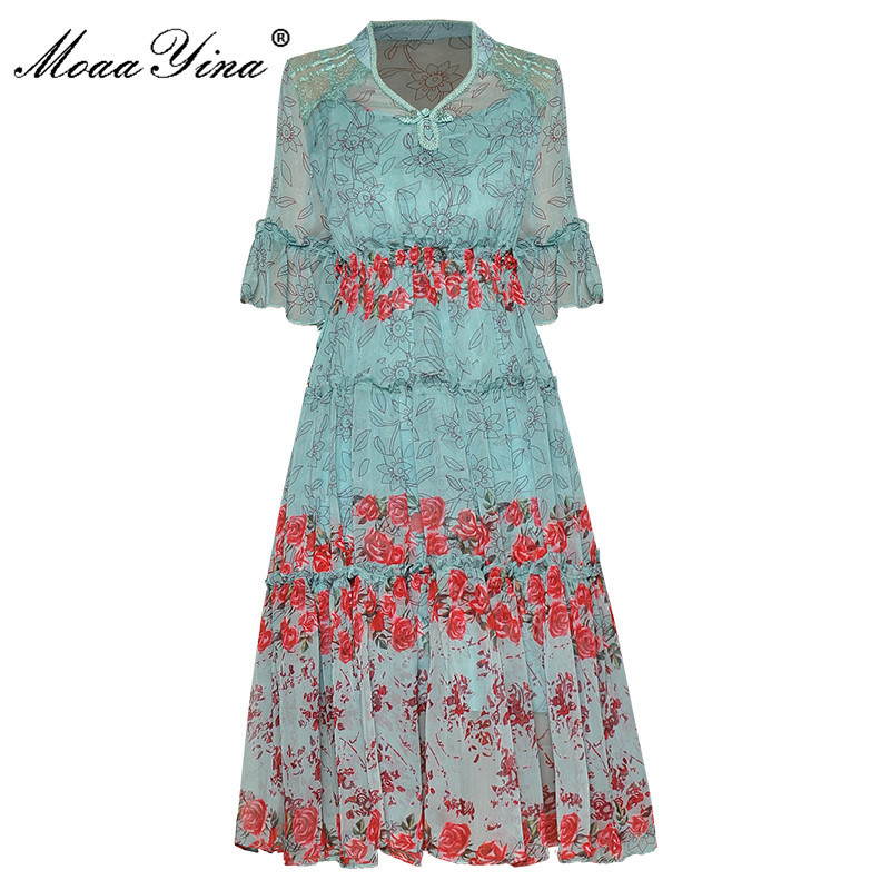 Fashion Designer dress Summer Women's Dress V Neck Flare Sleeve Print Vintage Dresses 210524, Multi
Fashion Designer dress Summer Women's Dress V Neck Flare Sleeve Print Vintage Dresses 210524, Multi