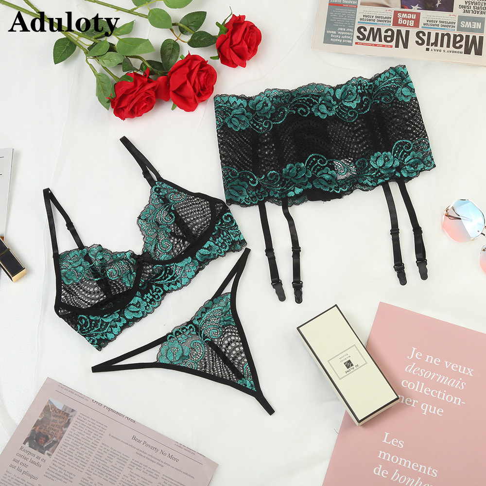 Aduloty Womens Garter Belt Lace Lingerie Set Embroidered Underwear and Thong Mesh Breathable Bra Panties Suit, Red
Aduloty Womens Garter Belt Lace Lingerie Set Embroidered Underwear and Thong Mesh Breathable Bra Panties Suit, Red