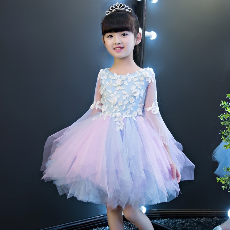 Baby First Holy Communion Dresses Long Trailing Girls Dress Child Mermaid Pageant Ball Gown for Wedding Birthday Evening Prom Party Gowns