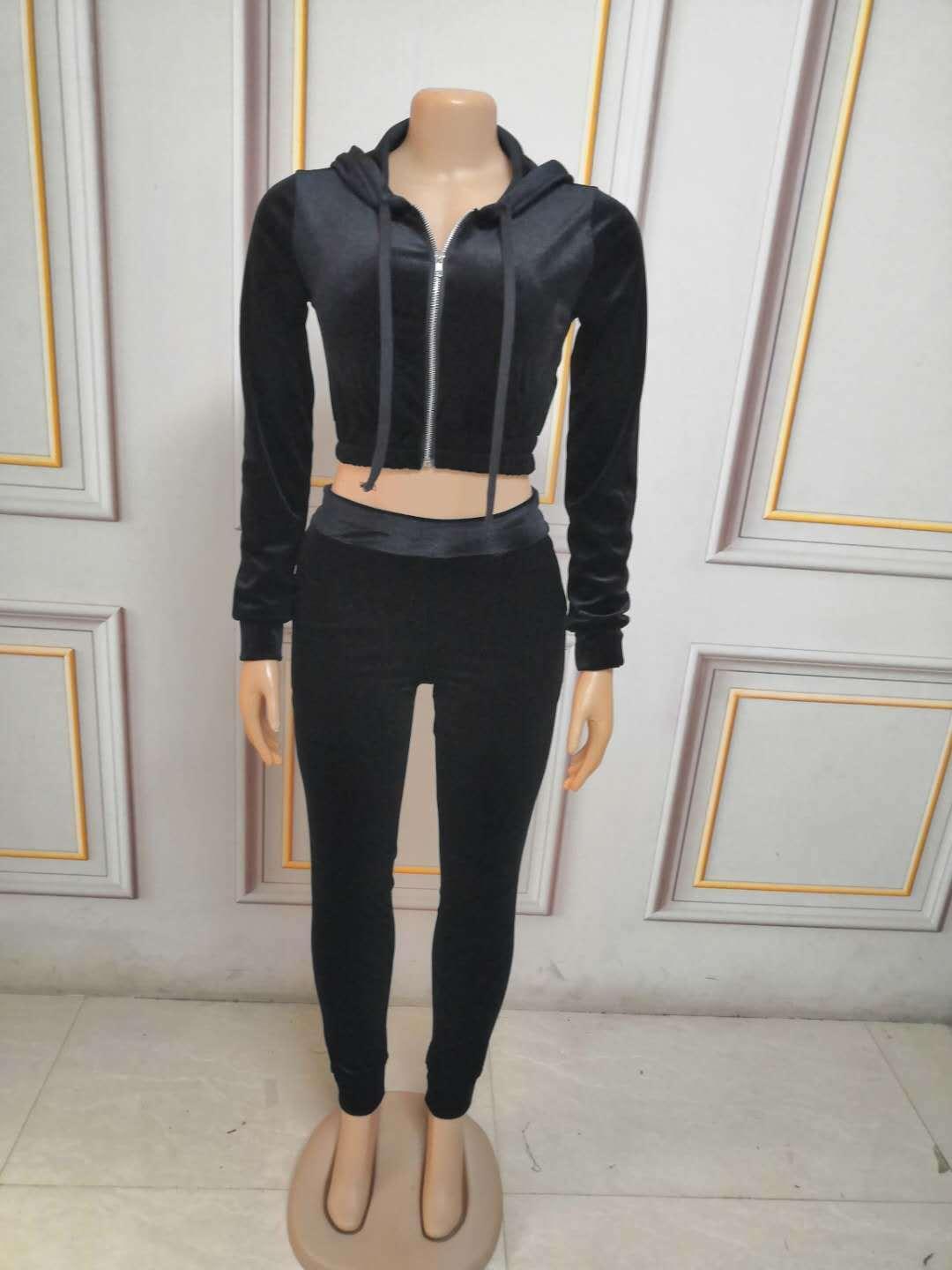 Two Piece Set Tracksuits Women Velvet Hoodied Long Sleeve Crop Top Coat Stacked Pants Leggings 2 Piece-Sets Outfits Tracksuit Sweat Suit 2XL, Black
Two Piece Set Tracksuits Women Velvet Hoodied Long Sleeve Crop Top Coat Stacked Pants Leggings 2 Piece-Sets Outfits Tracksuit Sweat Suit 2XL, Black