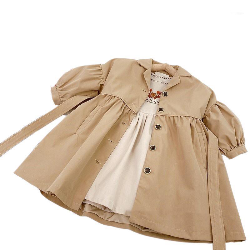 Coat 2021 Spring Autumn Puff Sleeve Trench Long Jacket Children Outerwear For Girl Kid Clothes, Blue;gray
Coat 2021 Spring Autumn Puff Sleeve Trench Long Jacket Children Outerwear For Girl Kid Clothes, Blue;gray