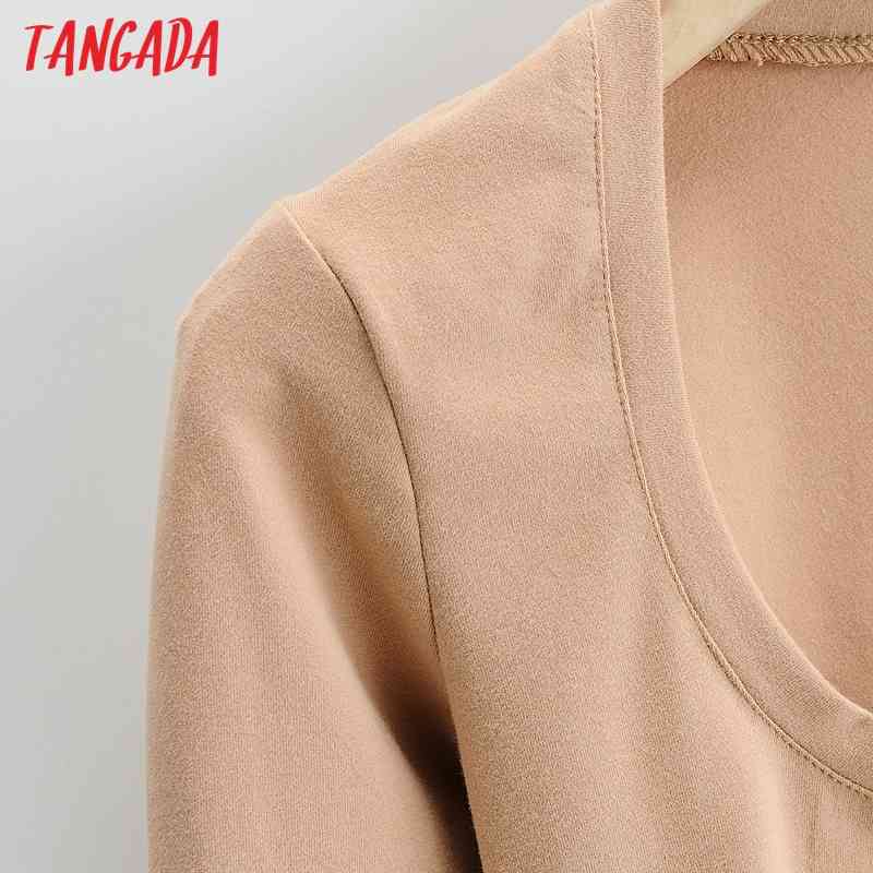 Women Vintage Strethy Crop T Long Sleeve O Neck Tees Ladies Casual Tee Shirt Street Wear Top 4P08 210416