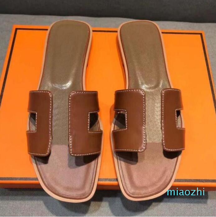H Womens Summer Sandals Beach Slide Slippers Crocodile Skin Leather Flip Flops Sexy Heels Ladies Sandali Fashion Designs Orange Scuffs Shoes, 33