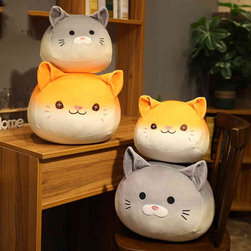 30/40cm Cute Cartoon Anime Bread Biscuit Cat Toy Pet Pillow Plush Animal Toy Doll Home Sofa Boy Girl Birthday Gift