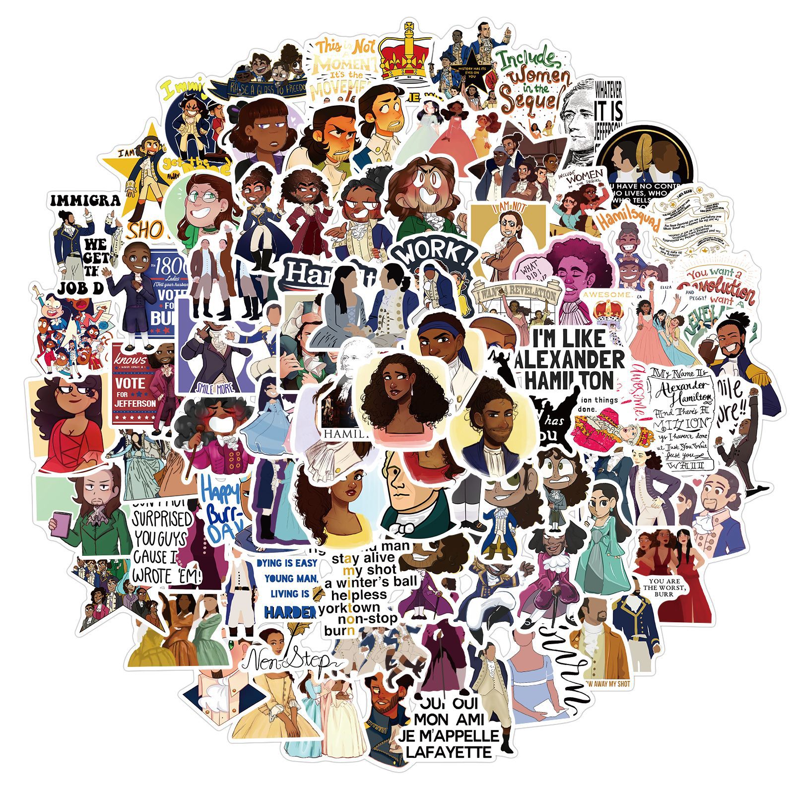 100 PCS Mixed Hamilt musical Graffiti Skateboard Stickers For Car Laptop Pad Bicycle Motorcycle PS4 Phone Luggage Decal Pvc guitar Fridge, Multi colors
100 PCS Mixed Hamilt musical Graffiti Skateboard Stickers For Car Laptop Pad Bicycle Motorcycle PS4 Phone Luggage Decal Pvc guitar Fridge, Multi colors