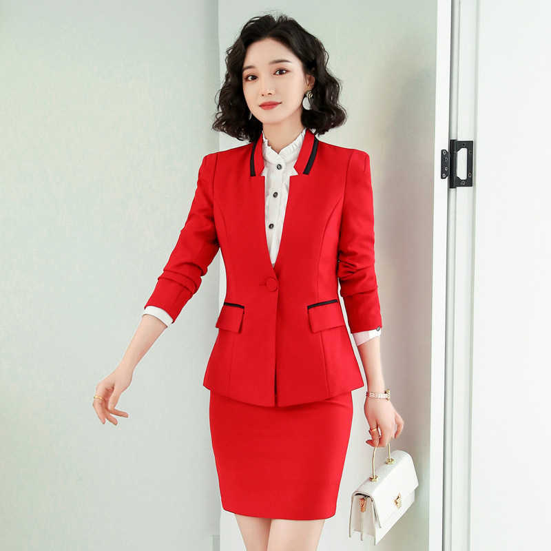 Temperament office women's skirt suit two-piece Slim-fit solid color ladies jacket Elegant high waist autumn clothes 210527
Temperament office women's skirt suit two-piece Slim-fit solid color ladies jacket Elegant high waist autumn clothes 210527