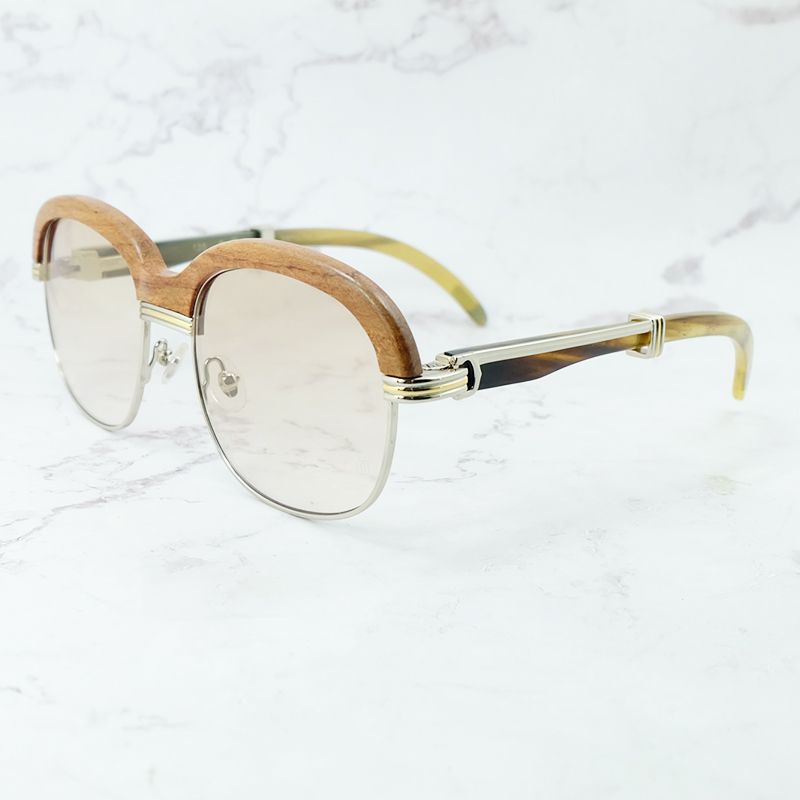Natural Horn Sunglasses Mens Accessories High Quality New Stylish Decoration Fashion Vintage Sun Shades Wholesale Eyewear Good quality