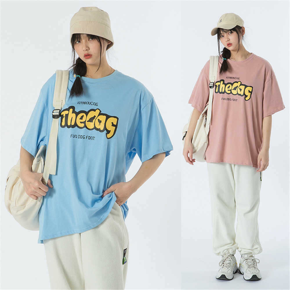 Men's T-shirt Creative Letters Summer Short Sleeve Printed Tee Oversized Cotton Casual Harajuku Streetwear Top Tshirts Clothing 210601