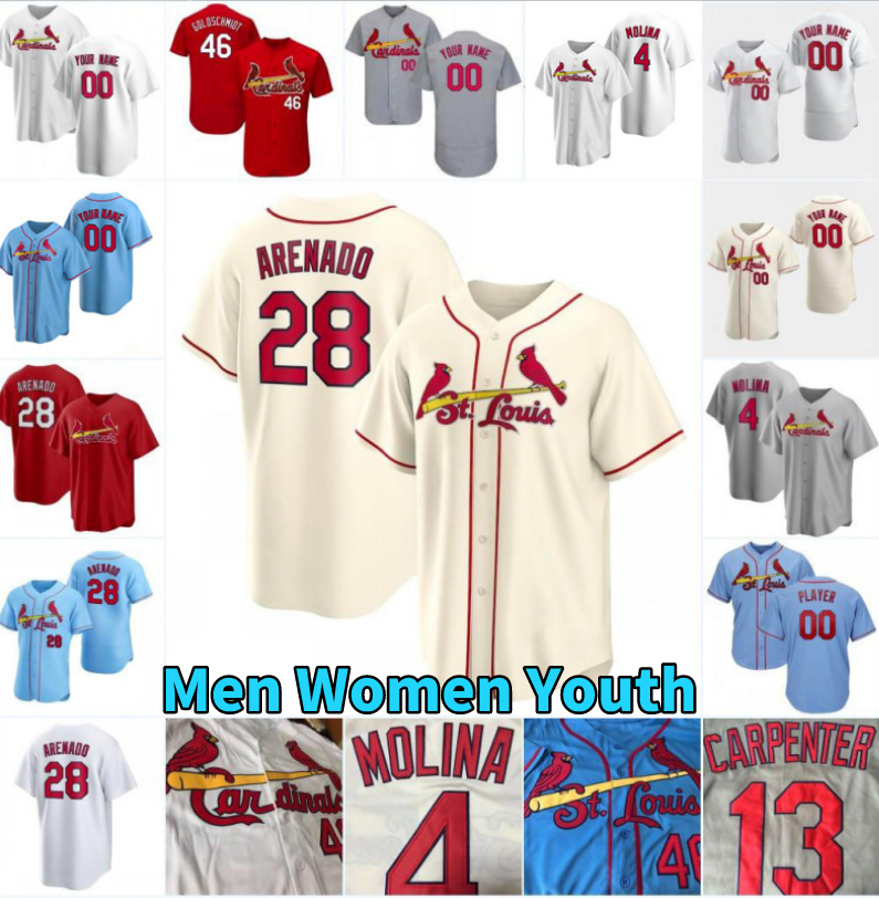 4 Yadier Molina Baseball Jerseys Cardinal 28 Nolan Arenado 46 Paul Goldschmidt 1 Ozzie Smith St. LouisCardinalsJersey 13 Matt Carpenter Custom Stitched Jersey, Women's color 3
4 Yadier Molina Baseball Jerseys Cardinal 28 Nolan Arenado 46 Paul Goldschmidt 1 Ozzie Smith St. LouisCardinalsJersey 13 Matt Carpenter Custom Stitched Jersey, Women's color 3