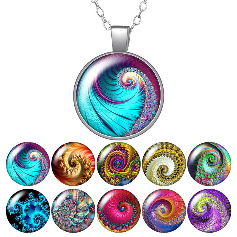 Colorful Rotating Patterns Rotated Round Pendant Necklace 25mm Glass Cabochon Silver Color Jewelry Women Party Birthday Gift
Colorful Rotating Patterns Rotated Round Pendant Necklace 25mm Glass Cabochon Silver Color Jewelry Women Party Birthday Gift