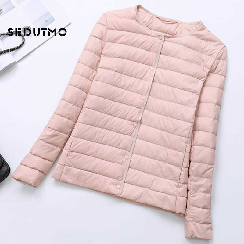 SEDUTMO Winter Women Duck Down Jacket Ultra Light Coat Short Autumn Slim Casual Puffer Outwear ED617 210923