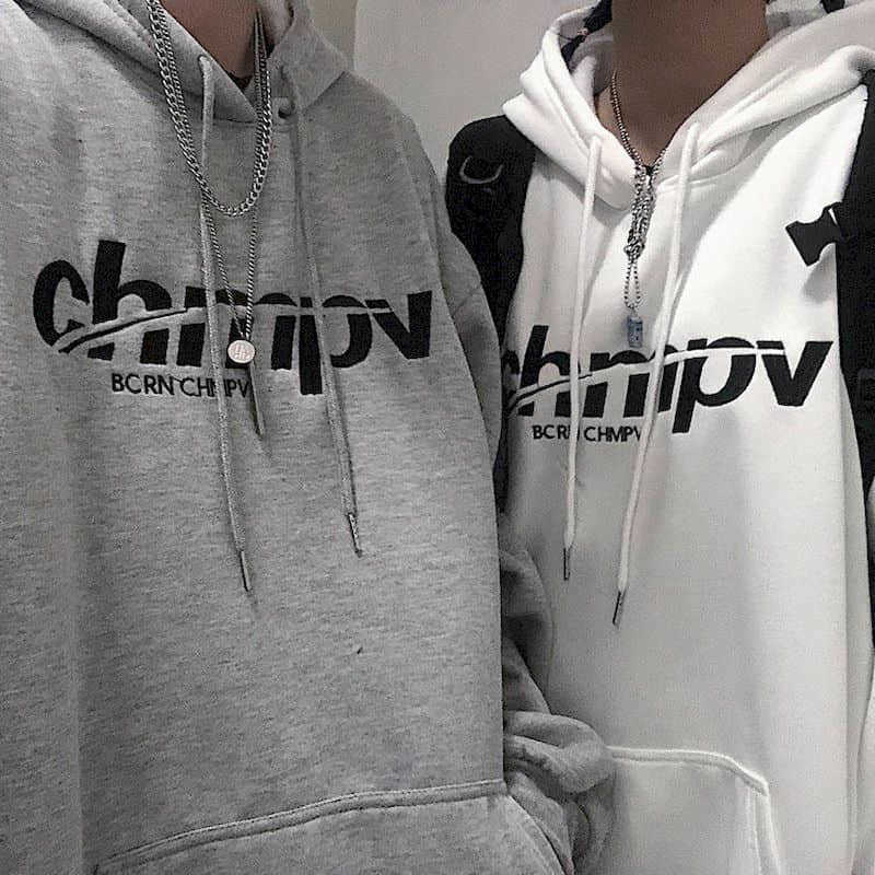 Sweatshirt male students autumn and winter Korean letters version loose plus velvet thick coat jacket 210526