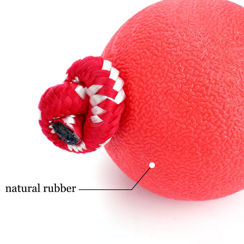Interactive Dog Toys For Large Rubber Elastic Ball Puppy Toy Piercing Rope Toy Chew Bite Resistant