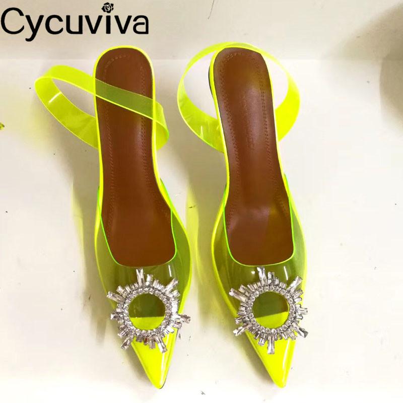 Transparent PVC High Heel Sandals Women Pointed Crystal Shoes Summer Sexy Pumps Diamond Buckle Slingback Woman, Black
Transparent PVC High Heel Sandals Women Pointed Crystal Shoes Summer Sexy Pumps Diamond Buckle Slingback Woman, Black