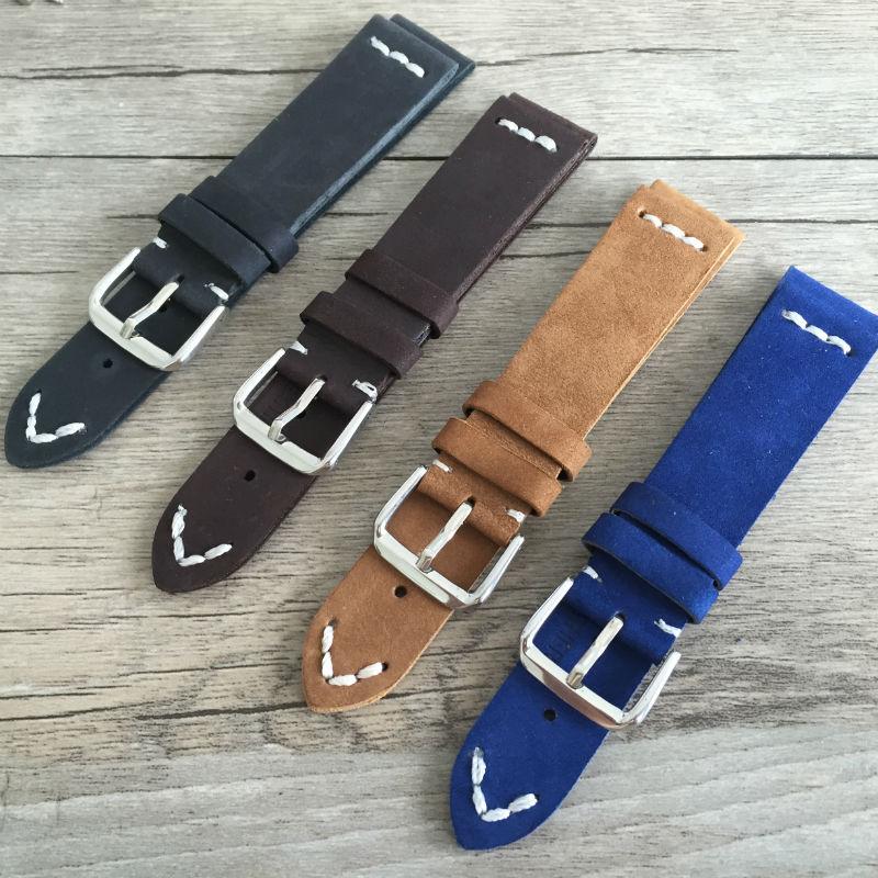 Watch Bands Super Soft Men And Women Strap Black Blue Dark Brown Khaki Leather Handmade Retro 20MM For A Variety Of Brands
Watch Bands Super Soft Men And Women Strap Black Blue Dark Brown Khaki Leather Handmade Retro 20MM For A Variety Of Brands