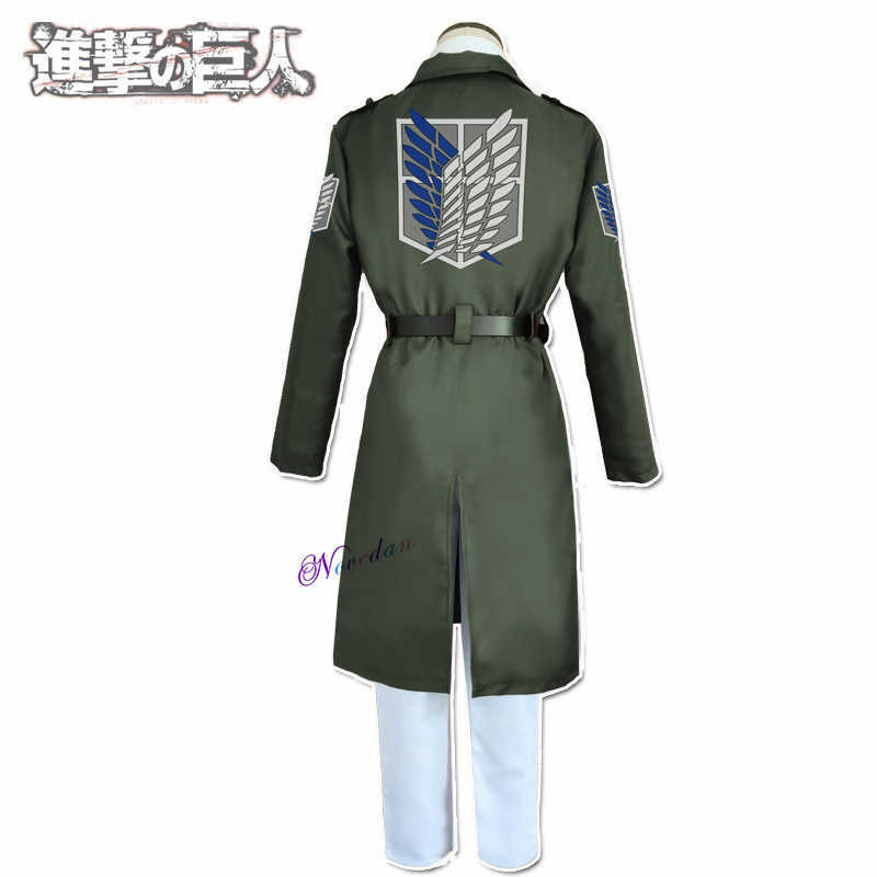 Attack on Titan Eren Levi Cosplay Costume Women Men Shingeki No Kyojin Scouting Legion Soldier Jacket Coat Windbreaker Uniform Y0913