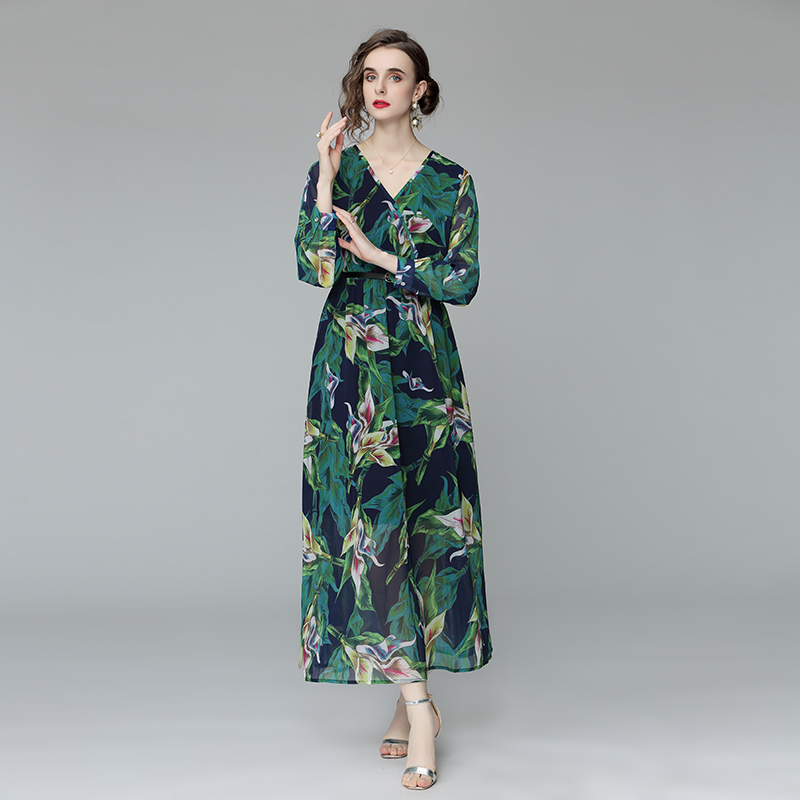 Elegant Green Flowy Floral Beach Long Dresses 2022 Designer Runway Ladies Long Sleeve Casual Resort Dress V-Neck Boho Printed Party Prom Women Clothes Spring Summer
Elegant Green Flowy Floral Beach Long Dresses 2022 Designer Runway Ladies Long Sleeve Casual Resort Dress V-Neck Boho Printed Party Prom Women Clothes Spring Summer