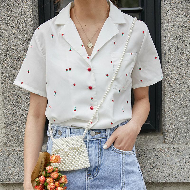 HziriP 2021 White Short Sleeves Elegance Print Strawberries Shirts Streetwear High Quality Women Chic All Match Sweet Blouses Women, Photo color
HziriP 2021 White Short Sleeves Elegance Print Strawberries Shirts Streetwear High Quality Women Chic All Match Sweet Blouses Women, Photo color