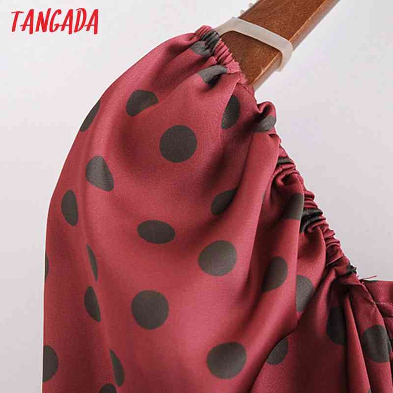 Women Retro Dots Print Crop Short Sleeve Summer Chic Female Sexy Slim Shirt Tops 3H66 210416