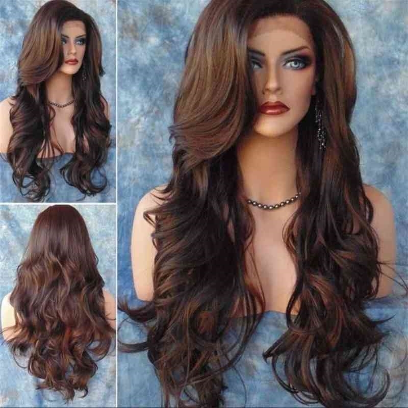 brown New women's dark wavy long curly hair, Dark brown
brown New women's dark wavy long curly hair, Dark brown