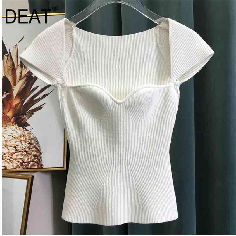 DEAT spring sqaure collar sleeveless knitting pullover slim short high waist top female tank WK69001l 210720, Rose pink
DEAT spring sqaure collar sleeveless knitting pullover slim short high waist top female tank WK69001l 210720, Rose pink