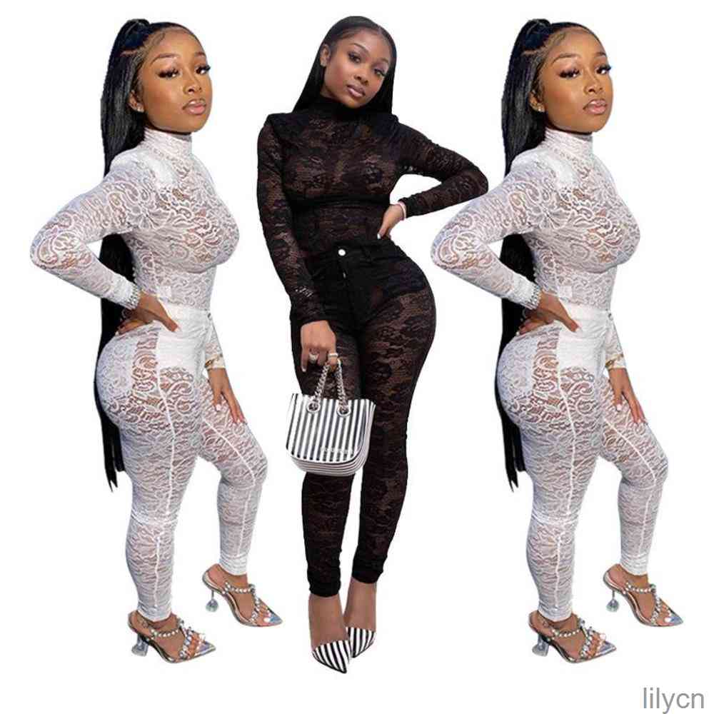 Two Piece Dress Sexy Lace Mesh Sheer Set Spring Clothes Top + Pant Suit Club Party Night Birthday Outfits For Women Matching Sets, Black
Two Piece Dress Sexy Lace Mesh Sheer Set Spring Clothes Top + Pant Suit Club Party Night Birthday Outfits For Women Matching Sets, Black