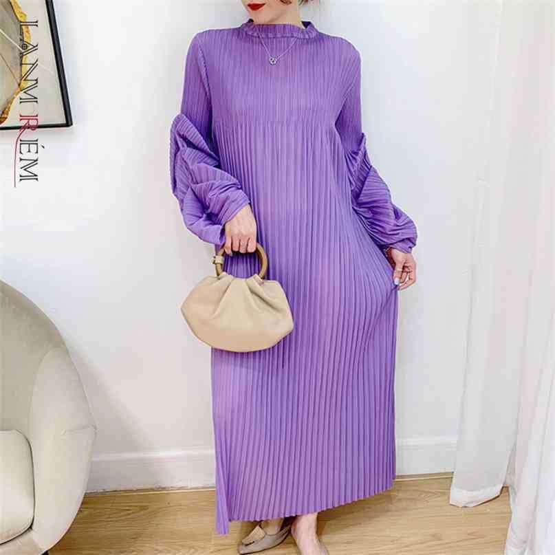 Pleated Puff Sleeve Dress Summer Solid Color Long Loose Large Size Fold Women's es 2D1734 210526, Brown
Pleated Puff Sleeve Dress Summer Solid Color Long Loose Large Size Fold Women's es 2D1734 210526, Brown
