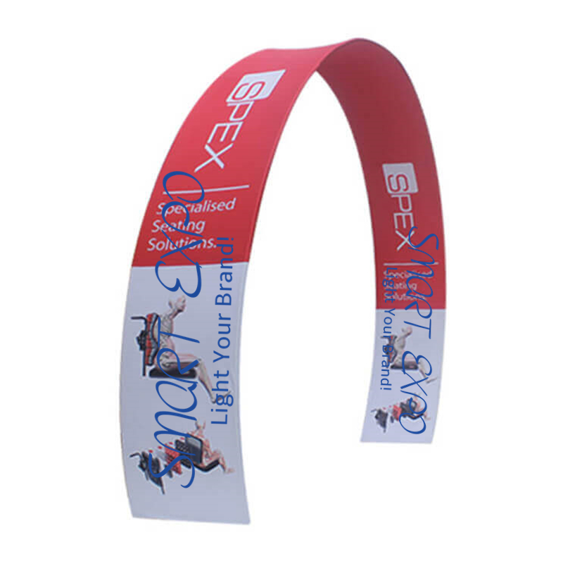 Large EZ Round Arch Entrance Advertising Display with Tension Fabric Graphic and Portable Carry Bag