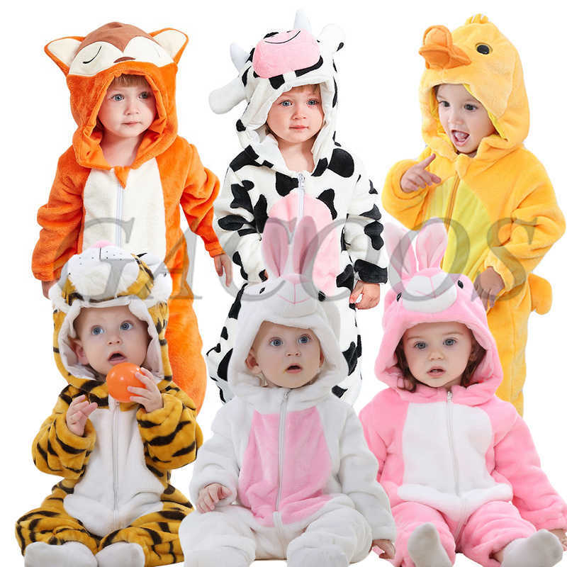 

born Baby Rompers Kigurumi Boy Girls Pajamas Animal Cartoon Romper Hooded Pyjama Lion Monkey Costumes Toddler Cosplay Clothes 210722, Coffee