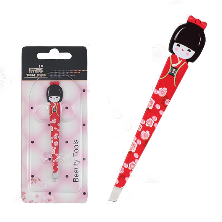 Eyelashes Tweezers Japanese Doll Eyebrow Hair Removal Curler Stainless Steel Clips Accessories Makeup Tool for Beauty 6 Colors to Choose