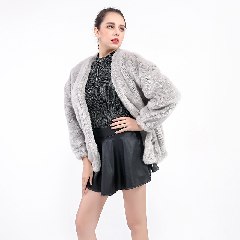 Imitation Fur Coat Imitation Snow Rabbit Hair Medium Long Large Loose Cardigan Temperament Women's Korean Short Women's Coat, Black
Imitation Fur Coat Imitation Snow Rabbit Hair Medium Long Large Loose Cardigan Temperament Women's Korean Short Women's Coat, Black