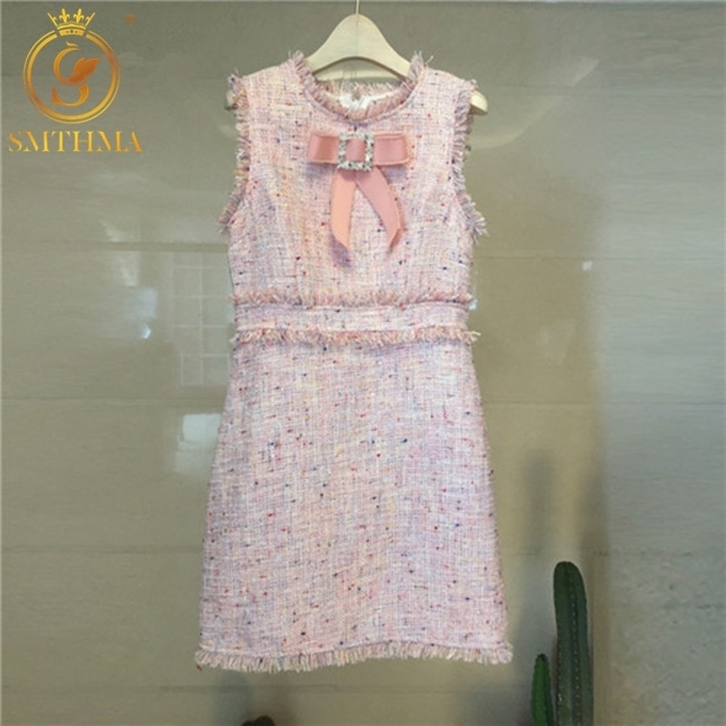 Arrival Women Sweet Diamond Bow Tweed Woolen Dress Pink Tassel Chic Summer Vestido 210520, Photo color
Arrival Women Sweet Diamond Bow Tweed Woolen Dress Pink Tassel Chic Summer Vestido 210520, Photo color