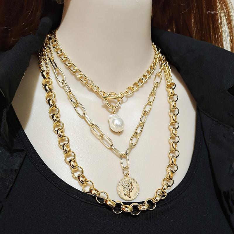 Multilayer Baroque Pearl Chain Necklace Statement Party Gift Carved Coin Human Head Pendant Necklaces 2021 Jewelry Chains
Multilayer Baroque Pearl Chain Necklace Statement Party Gift Carved Coin Human Head Pendant Necklaces 2021 Jewelry Chains