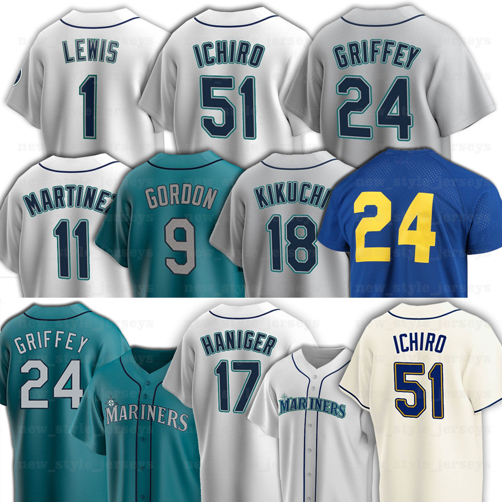 Seattle 24 Ken Griffey Jr Mariners Baseball Jerseys 22 Robinson Cano 51 Ichiro Suzuki 1 Kyle Lewis 11 Edgar Martinez Seager 9 Dee Gordon 7 Marco Gonzales Dylan Moore x1, Men
Seattle 24 Ken Griffey Jr Mariners Baseball Jerseys 22 Robinson Cano 51 Ichiro Suzuki 1 Kyle Lewis 11 Edgar Martinez Seager 9 Dee Gordon 7 Marco Gonzales Dylan Moore x1, Men