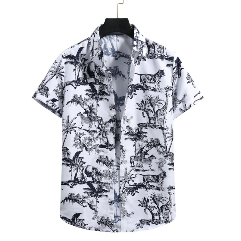Men's Casual Shirts Streetwear Hawaiian Cardigan Short Sleeve Beach For Men Flower Turtleneck Shirt, White;black
Men's Casual Shirts Streetwear Hawaiian Cardigan Short Sleeve Beach For Men Flower Turtleneck Shirt, White;black