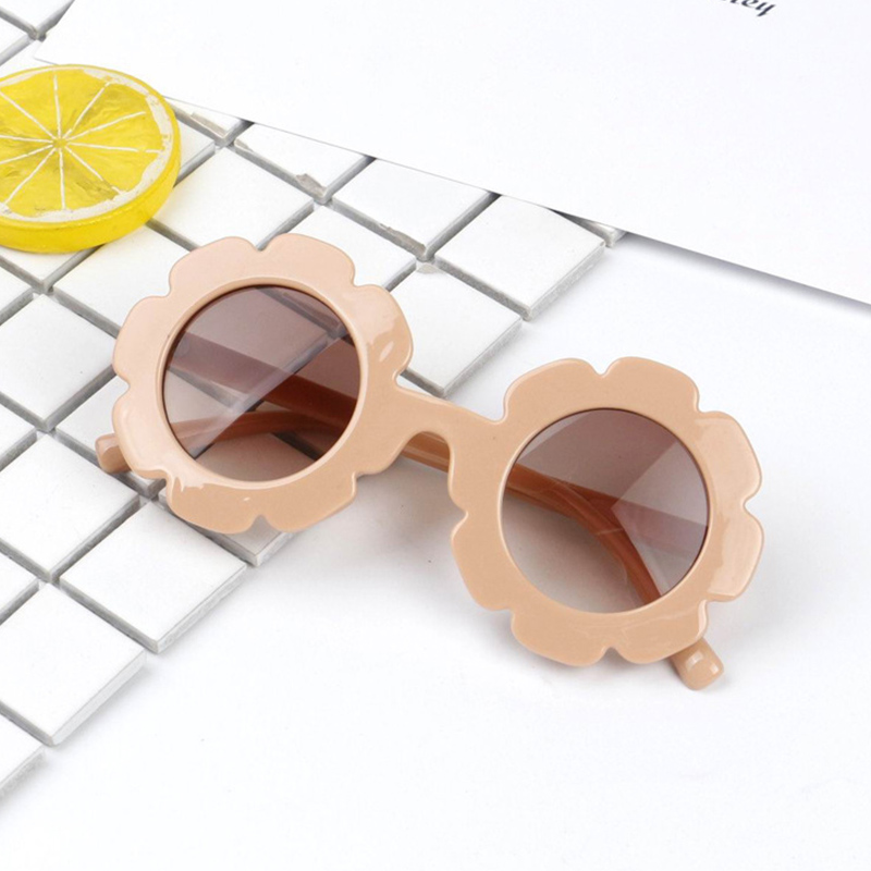 2021 Kids Round Shell Shape Sunglasses Children Fashion Cute Ripple Flower Sun glasses Leopard UV400 Girls Boys Baby Pink Eyewear Gift Z260305