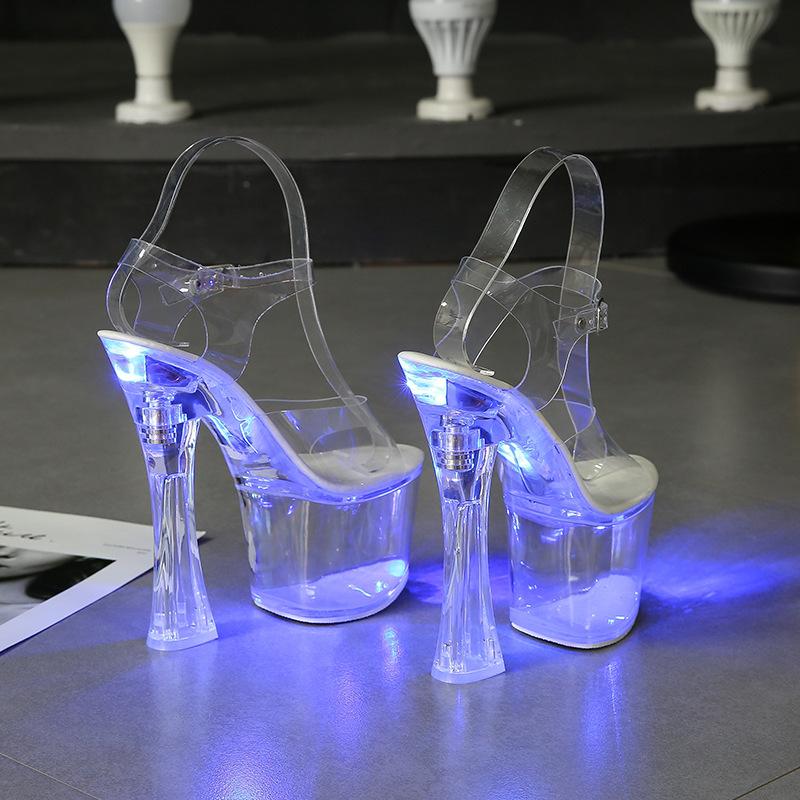 Sandals LTARTA 34-43 Chunky High Heel Heels Nightclub Shoes Luminous Catwalk Pole Dancing Crystal Bottom LFD, Black
Sandals LTARTA 34-43 Chunky High Heel Heels Nightclub Shoes Luminous Catwalk Pole Dancing Crystal Bottom LFD, Black