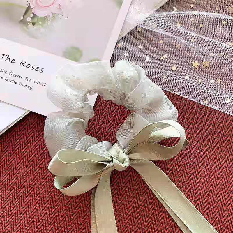 Girls bowknot hair circle sweet versatile headdress Korean large intestine ribbon fairy hair ornament