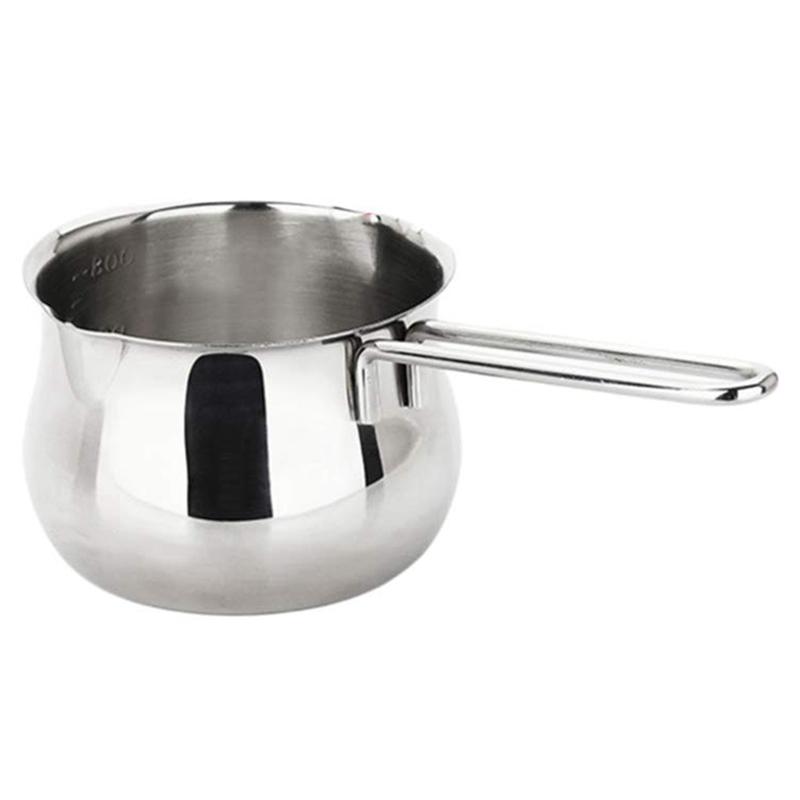 Milk Heating Pot Stainless Steel Sauce Pan Cheese Baking With Handle Butter Melting For Home Kitchen Pans