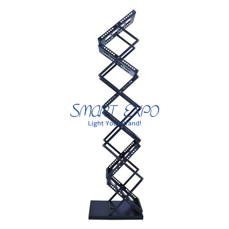 Literature Rack Portable Brochure Advertising Display Stand Black Steel A4 Magazine Size