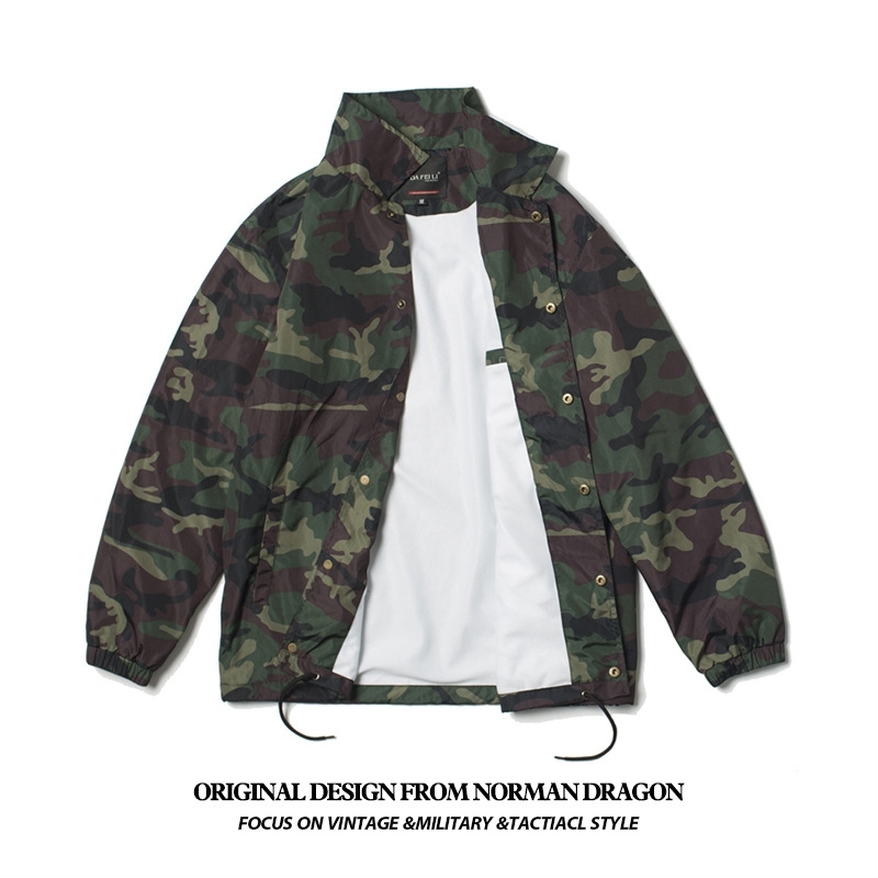 Norman dragon military uniform spring autumn thin American coach jacket camouflage fashion coat men's and women's large size, Black
Norman dragon military uniform spring autumn thin American coach jacket camouflage fashion coat men's and women's large size, Black