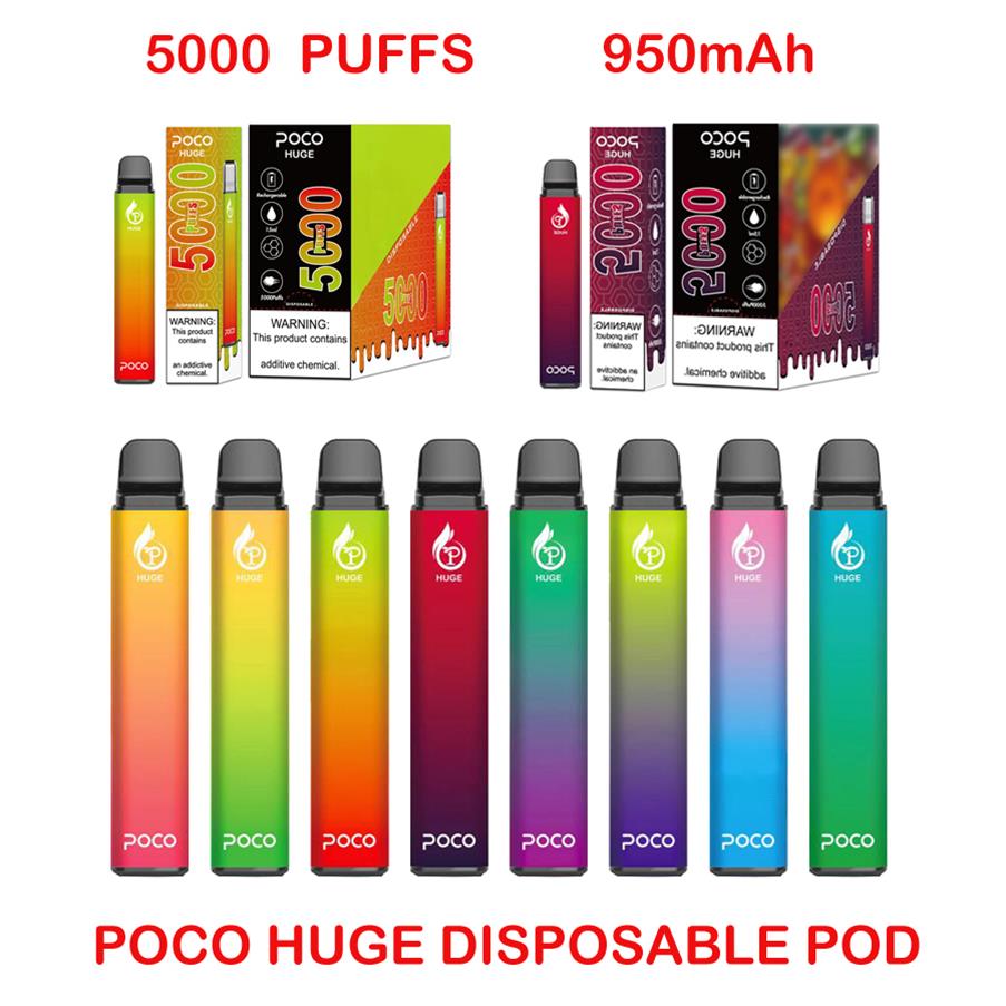 Authentic POCO HUGE Disposable E Cigarette Device Kit 5000 Puffs 950mAh Battery 15ml Prefilled Cartridge Pod Vape Stick Pena31
Authentic POCO HUGE Disposable E Cigarette Device Kit 5000 Puffs 950mAh Battery 15ml Prefilled Cartridge Pod Vape Stick Pena31