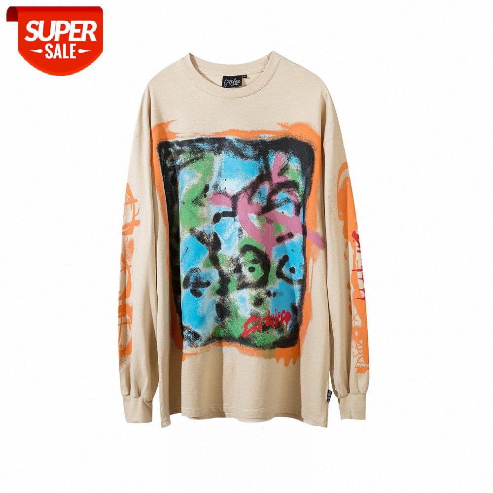 Abstract letter graffiti printing long-sleeved T-shirt men's street hip-hop flow loose round neck inner shirt #eM4I, White;black
Abstract letter graffiti printing long-sleeved T-shirt men's street hip-hop flow loose round neck inner shirt #eM4I, White;black