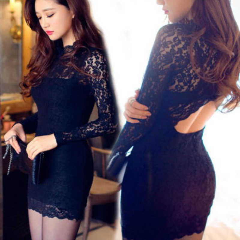 Summer Women Lace Dress Sexy Backless Turtleneck Dresses 2019 Fashion Full Sleeve Black Casual Mini Sundress X0705
Summer Women Lace Dress Sexy Backless Turtleneck Dresses 2019 Fashion Full Sleeve Black Casual Mini Sundress X0705